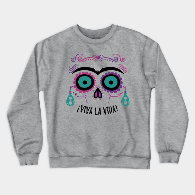 Frida - Viva la vida Crewneck Sweatshirt by verde